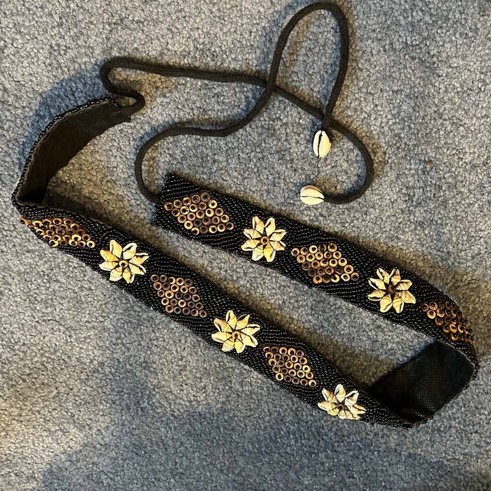 Handmade beaded belt